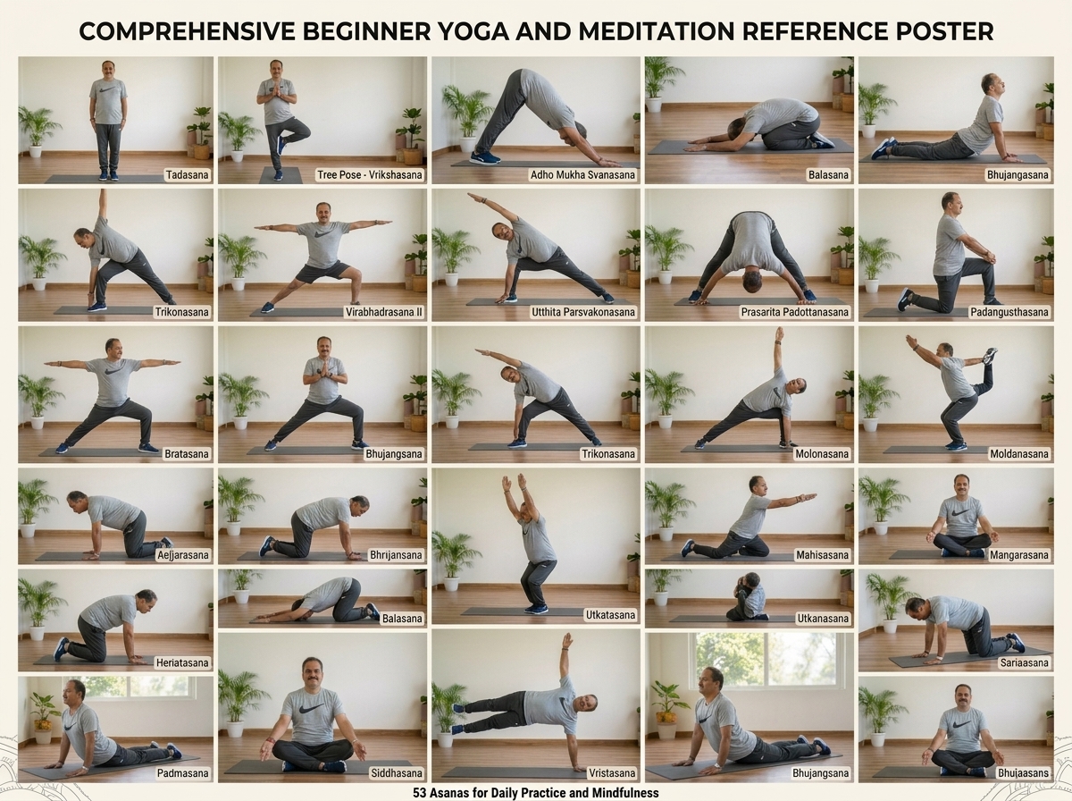 Reference yoga and meditation poster