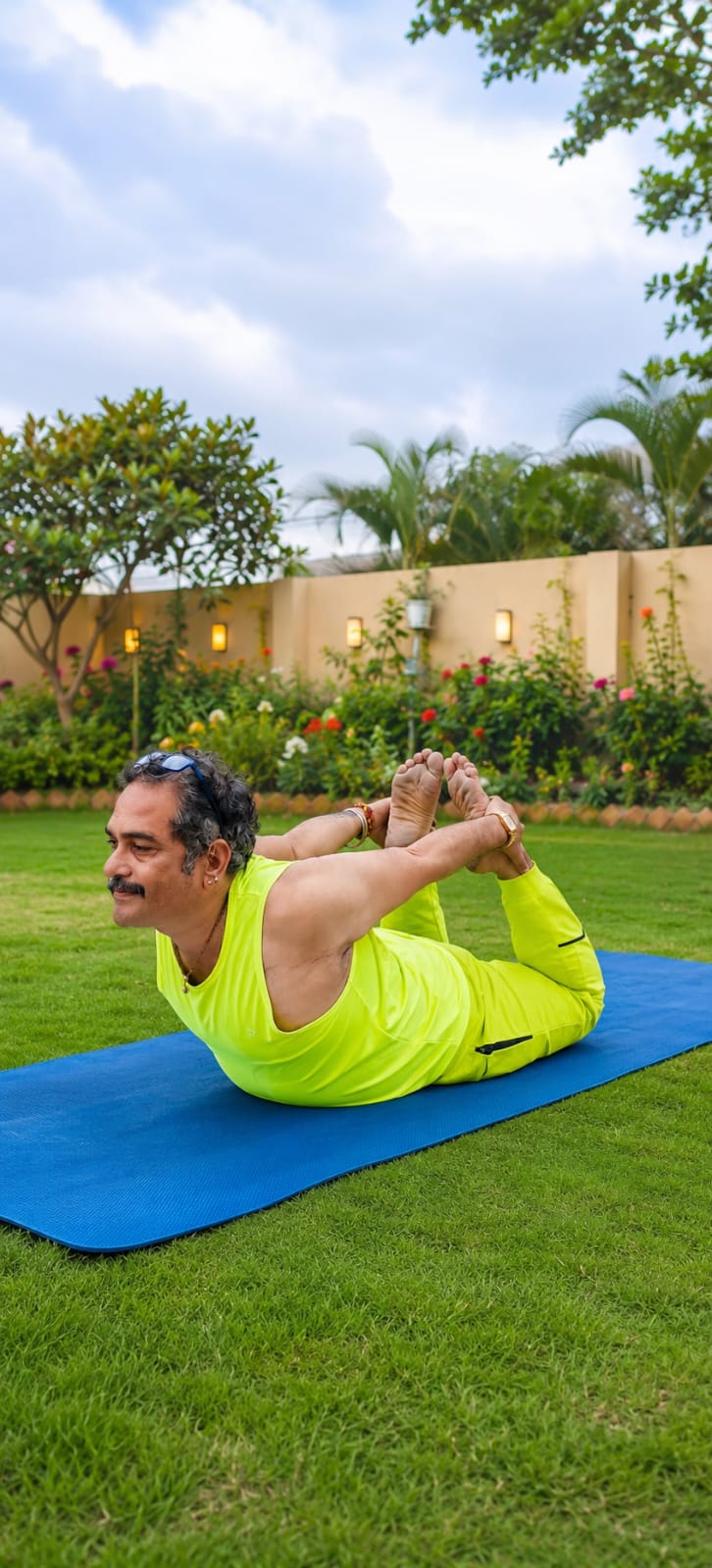 Bow Pose demonstration