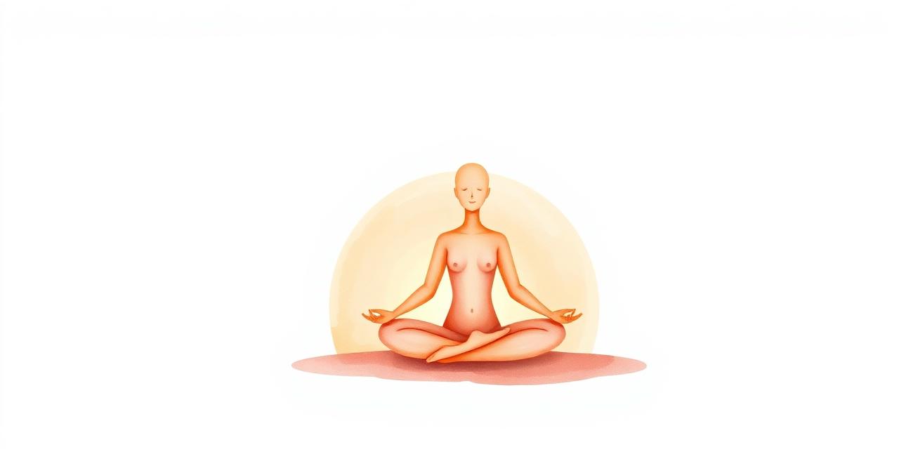 Sitting yoga illustration