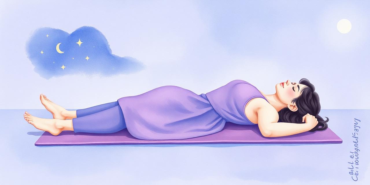 Sleeping yoga illustration