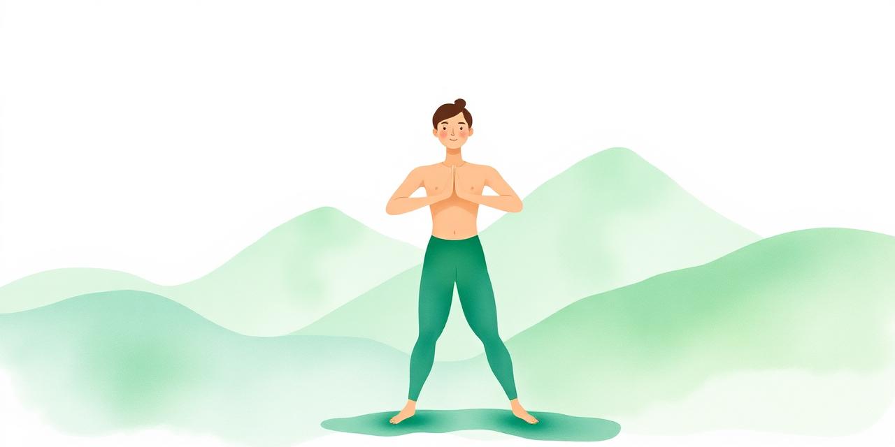 Standing yoga illustration