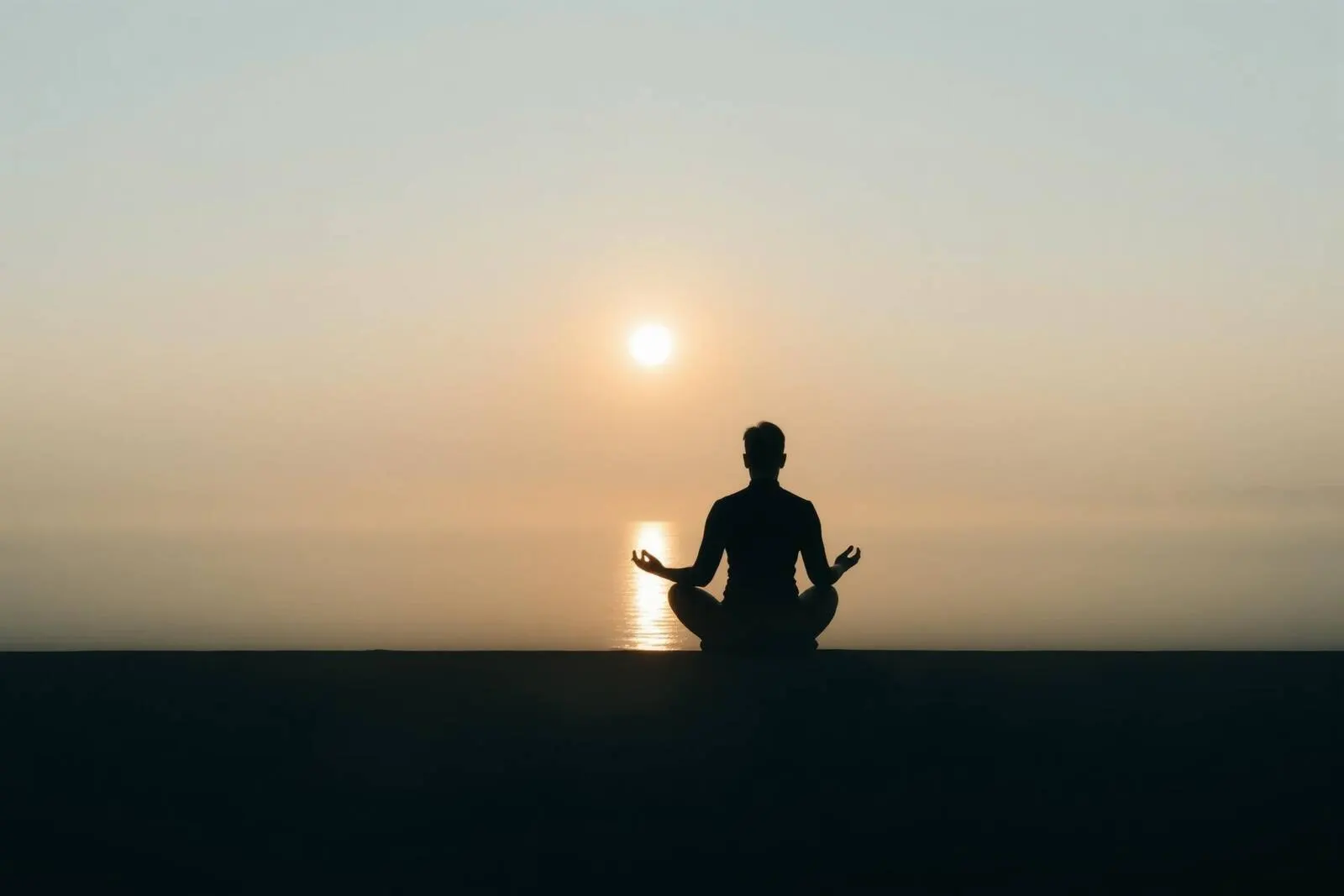 Sunrise meditation by the bay