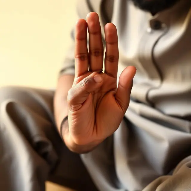 Chin Mudra demonstration